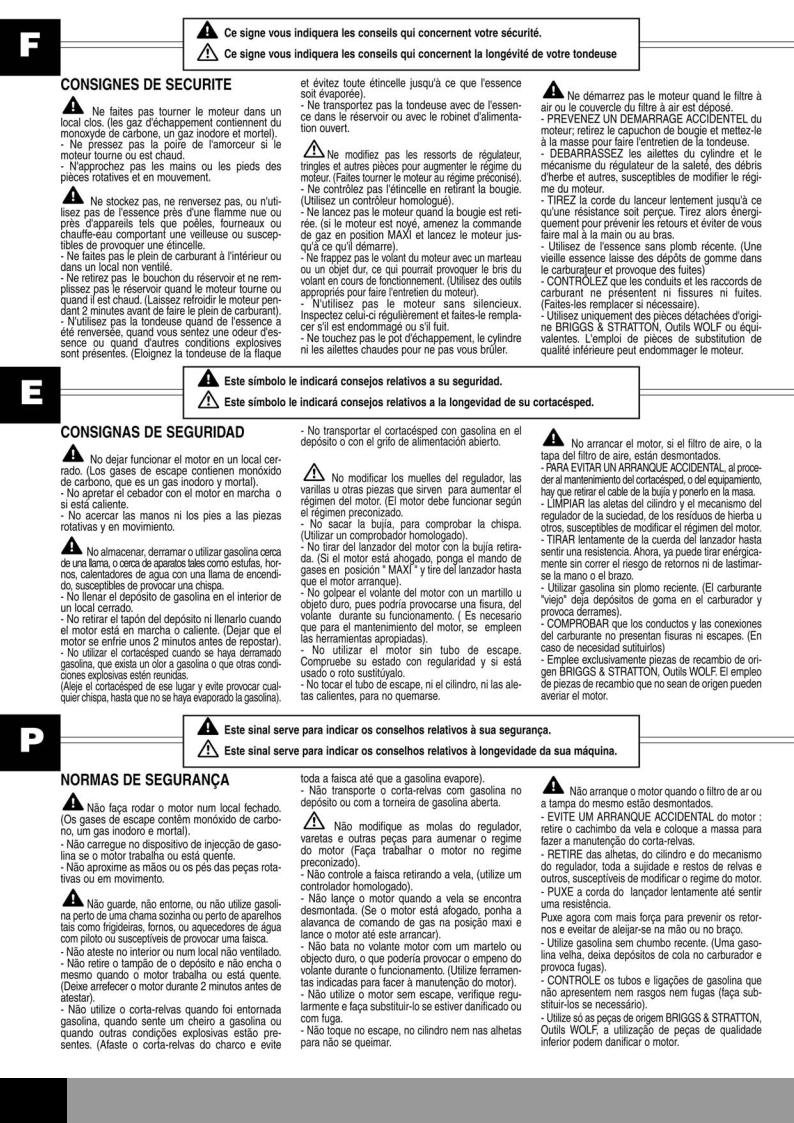 Wolf PBT Instructions Manual