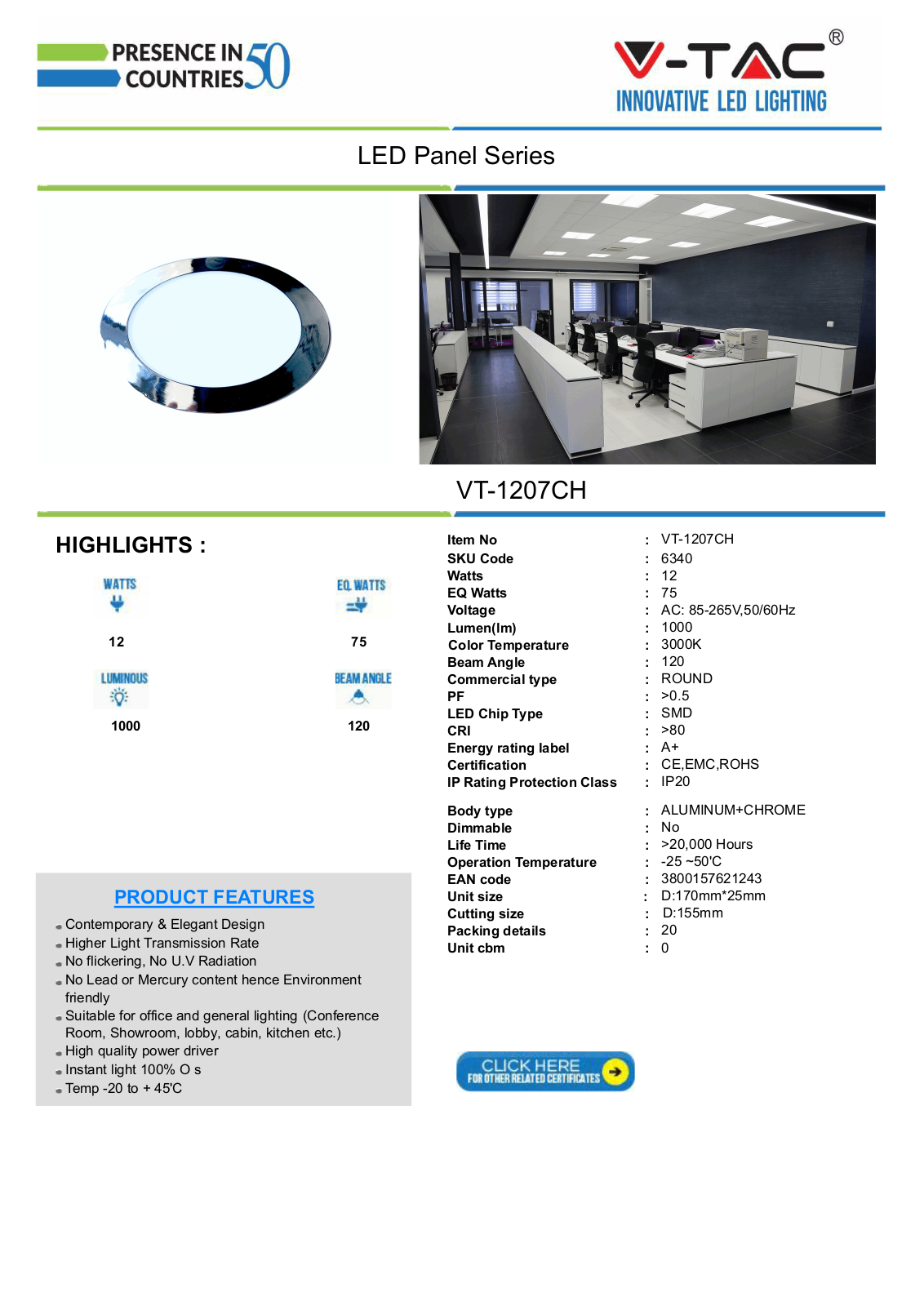 V-TAC VT-6340 Datasheet - ManualMachine.com