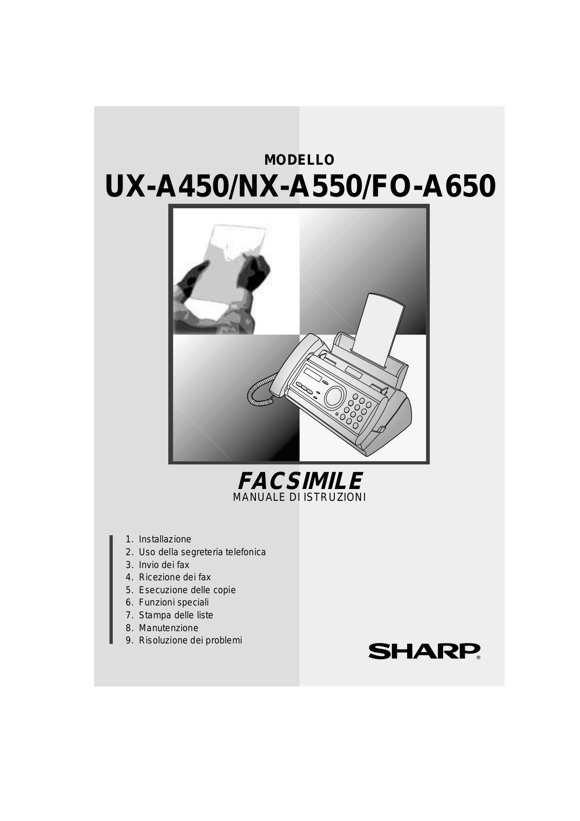 SHARP UX-A450IT User Manual