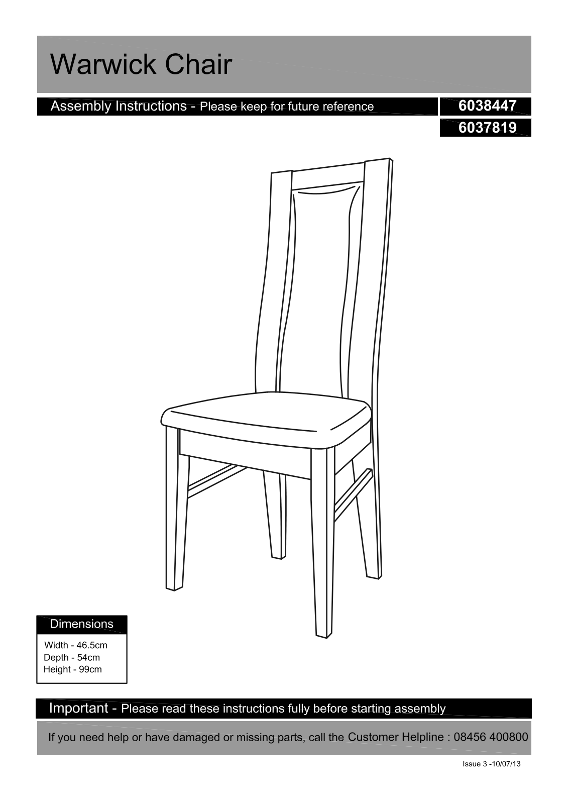 Argos 6038447, 6037819 User guide - ManualMachine.com