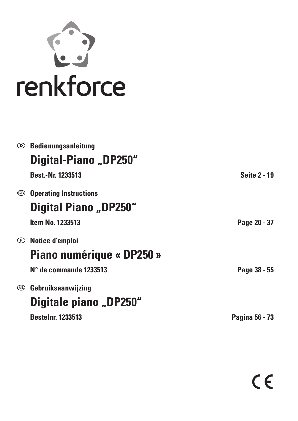 Renkforce DP250 User guide