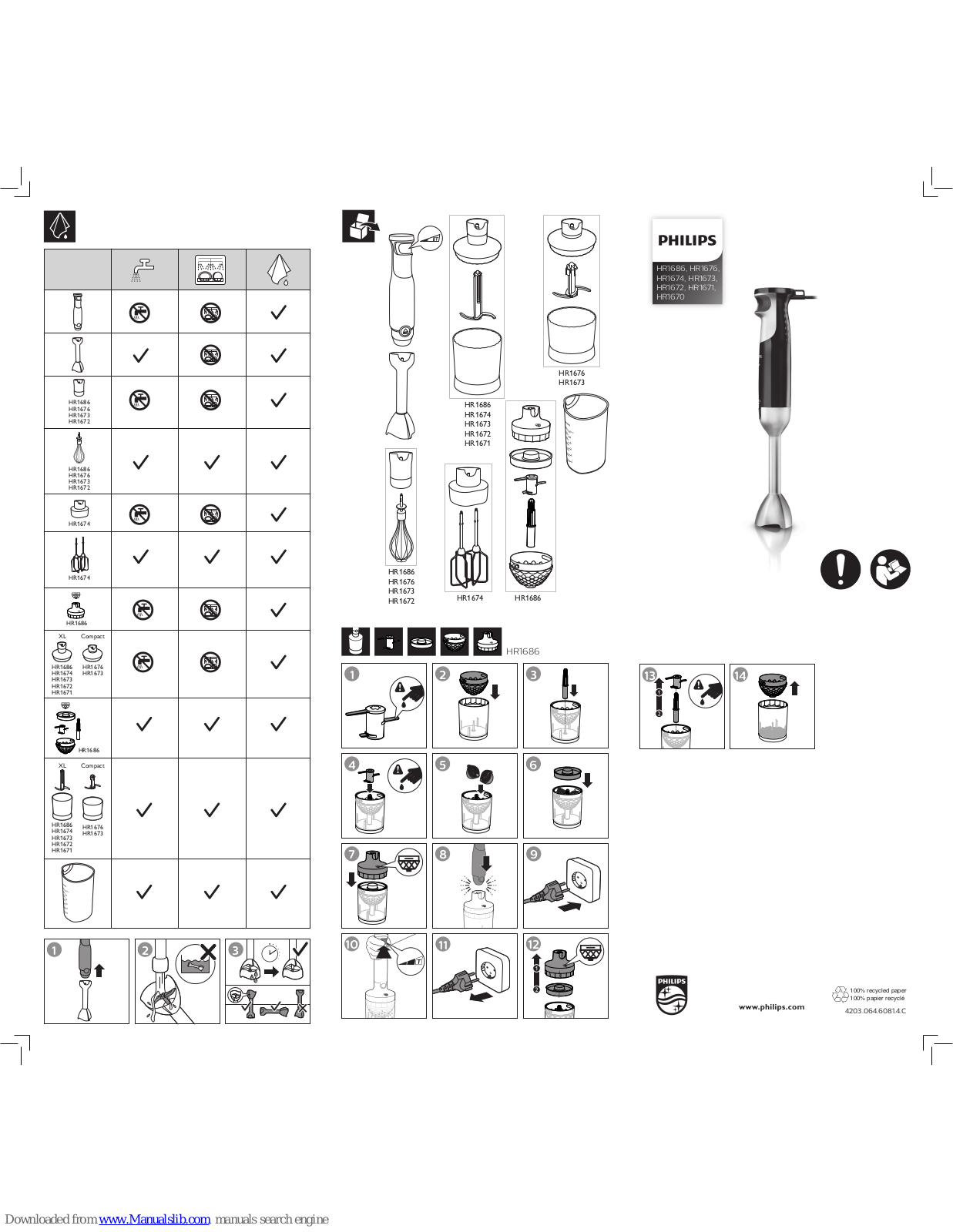 Philips HR1686, HR1672, HR1673, HR1674, HR1671 User Manual - ManualMachine.com
