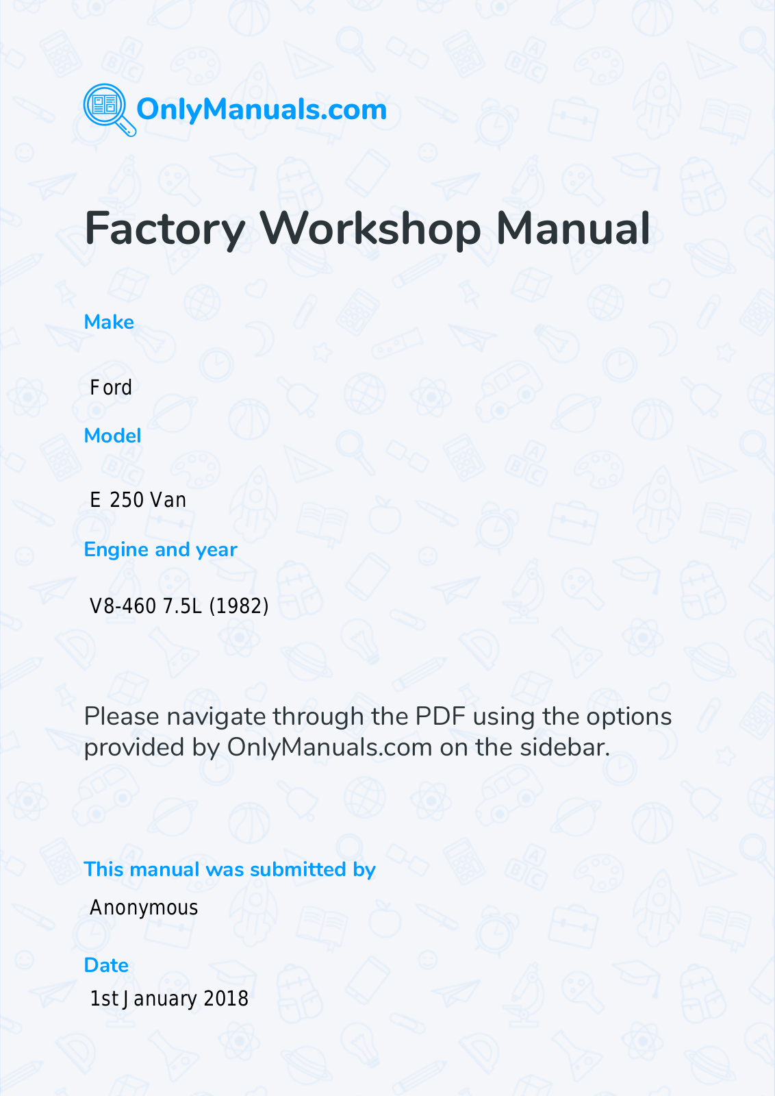 Ford E-250 (1982) Workshop Manual - ManualMachine.com