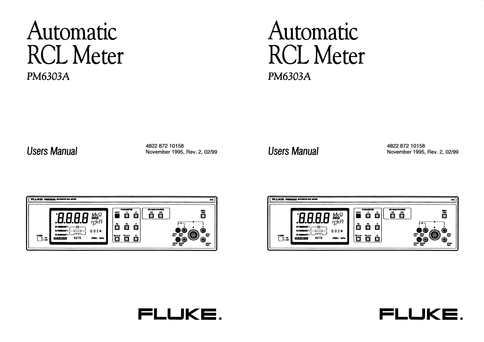 Fluke PM6303A User Manual