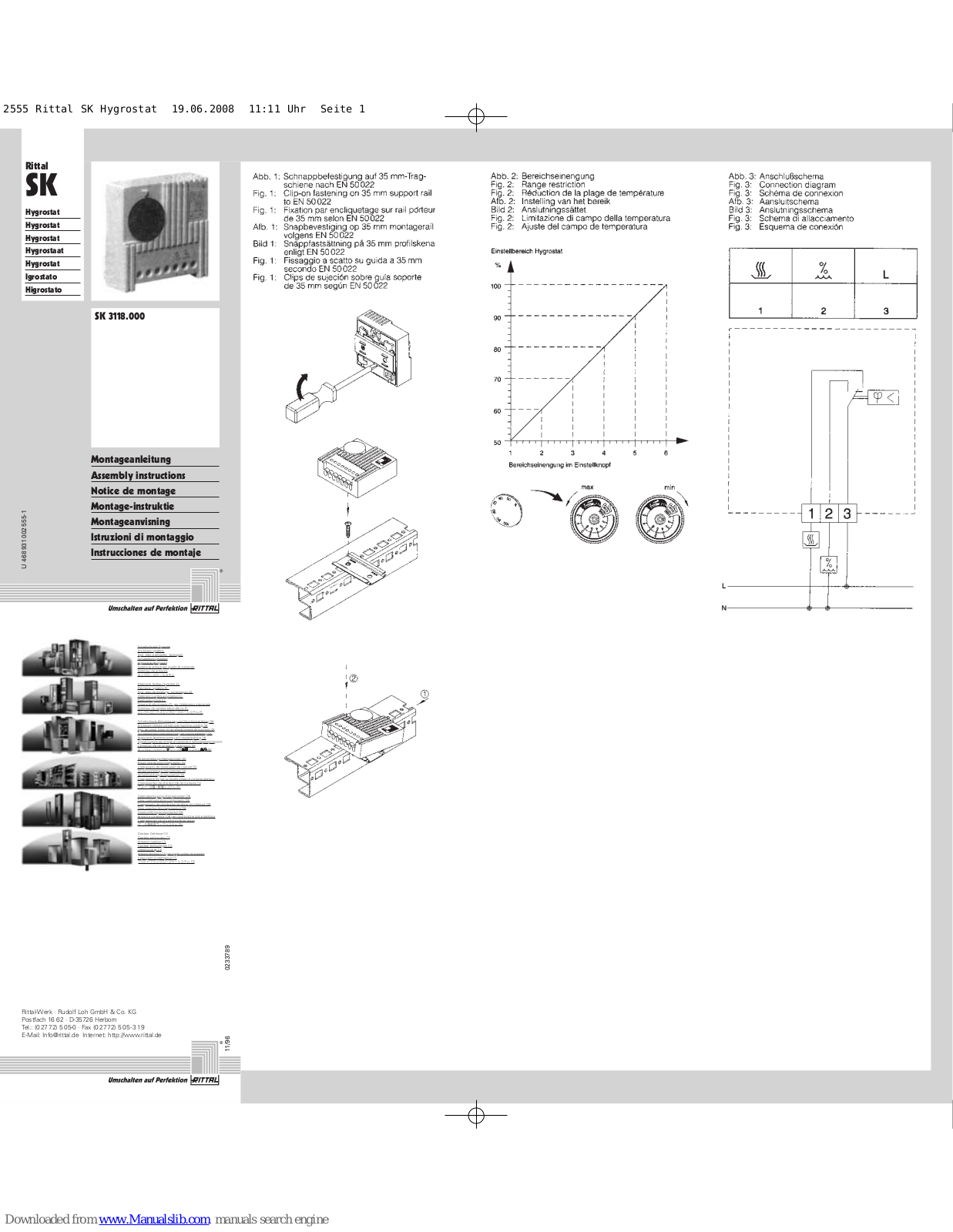 Rittal SK 3118.000 Assembly Instructions Manual