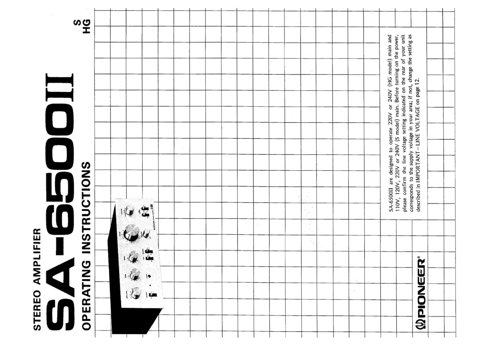 Pioneer SA-6500-II Owners Manual