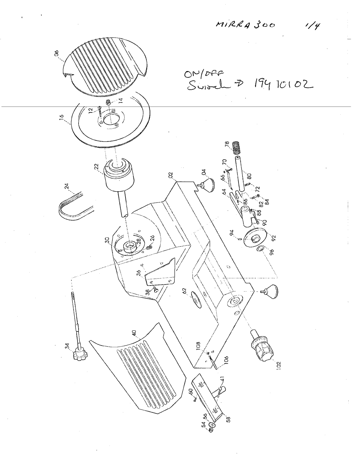 Sirman - Eurodib MIRRA300 Parts Manual