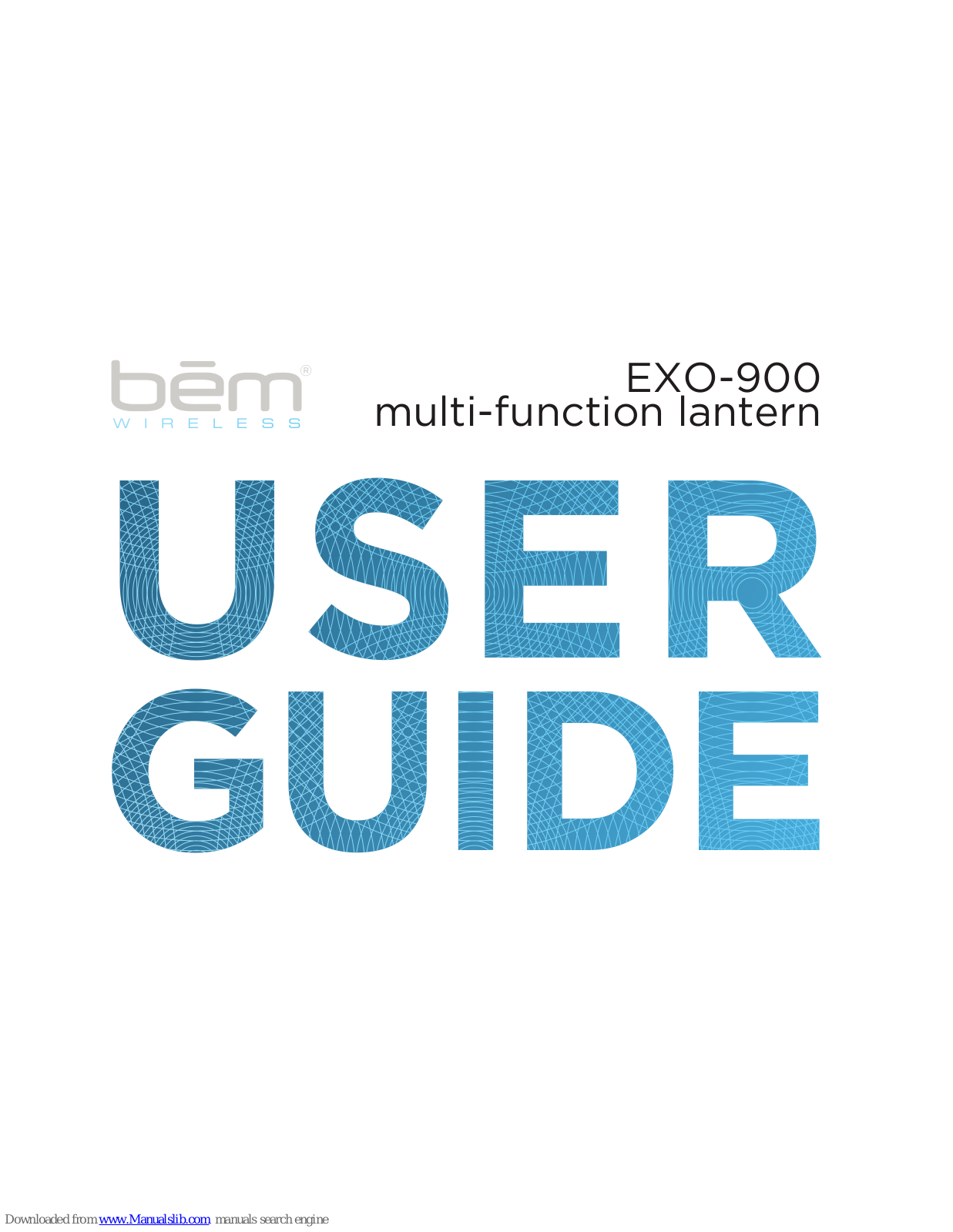 Bem EXO-900 User Manual - ManualMachine.com