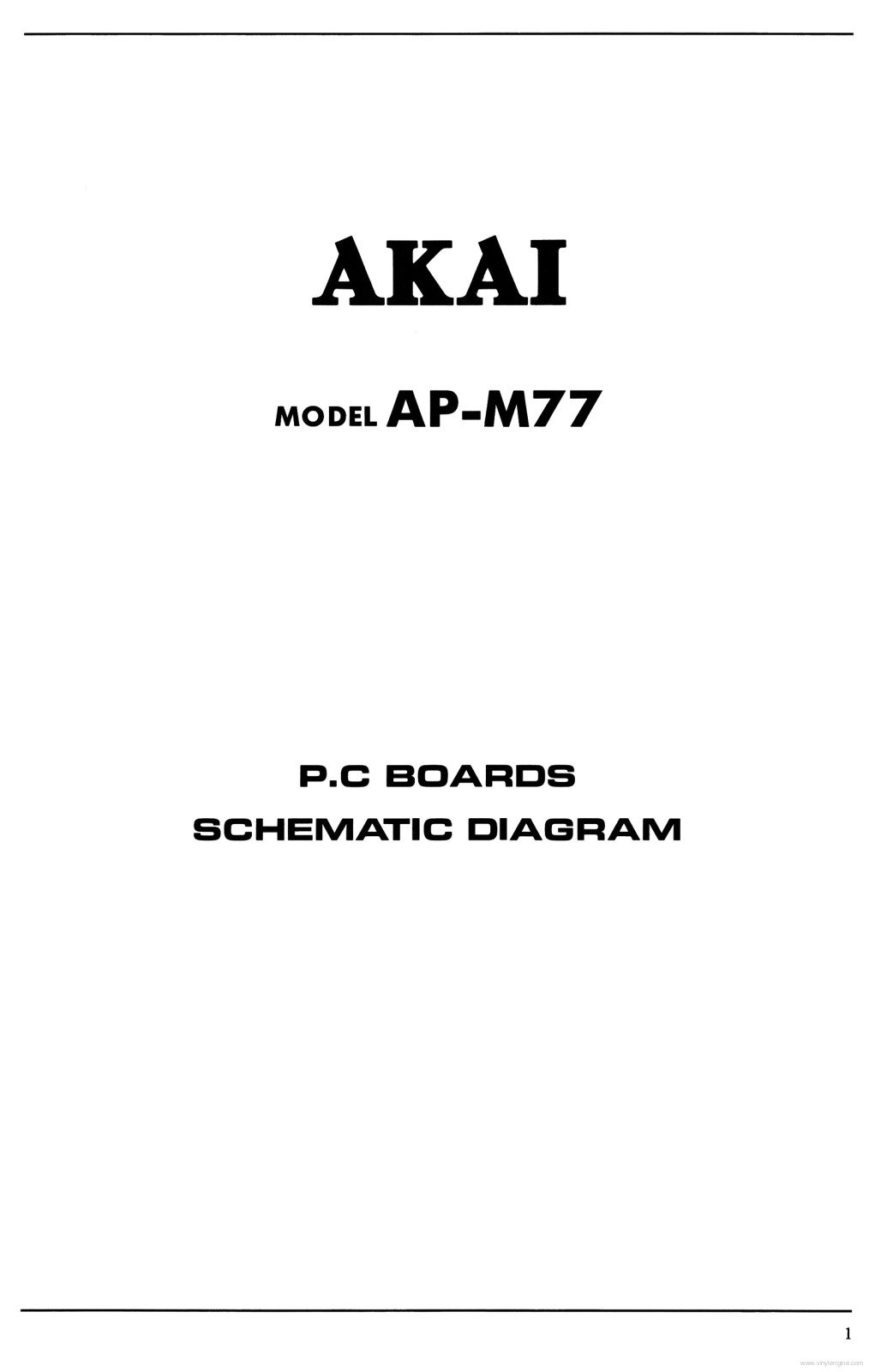 Akai AP-M77 Schematic