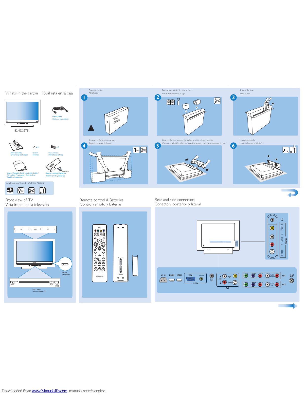 Magnavox 32MD357B, 32MD357B-37B, 32MD357B-37E User Manual