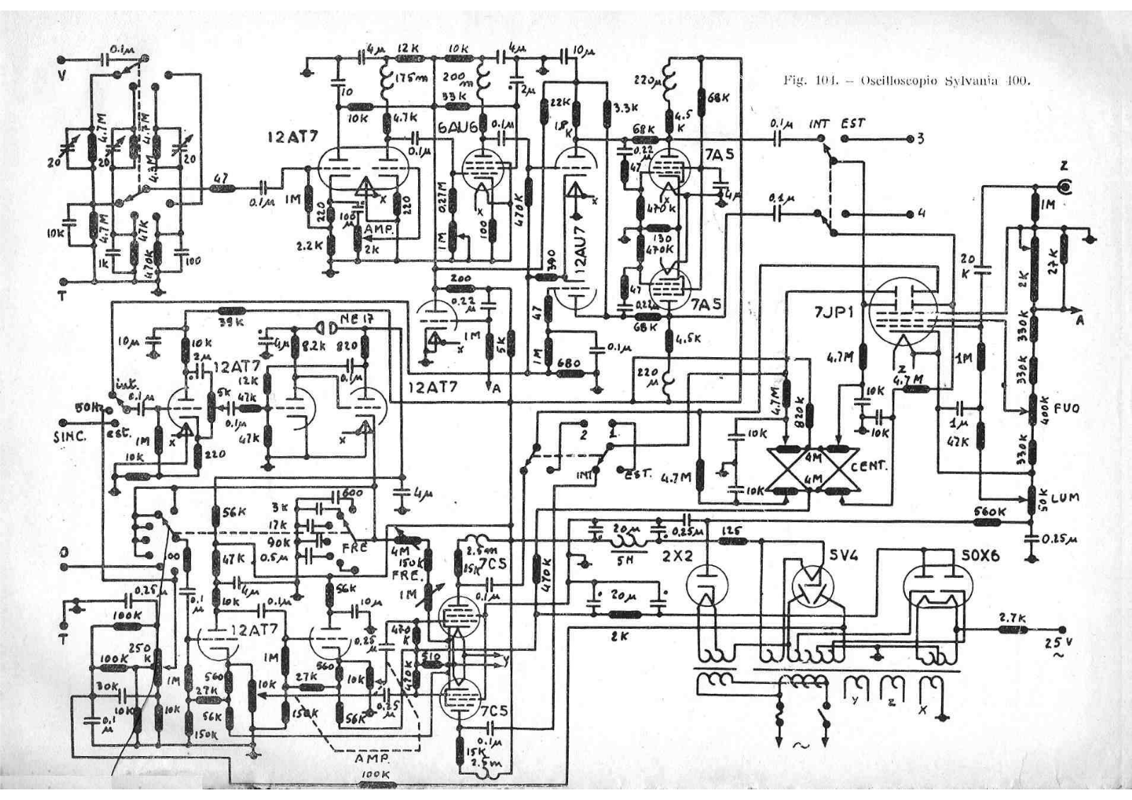 Sylvania 100 schematic