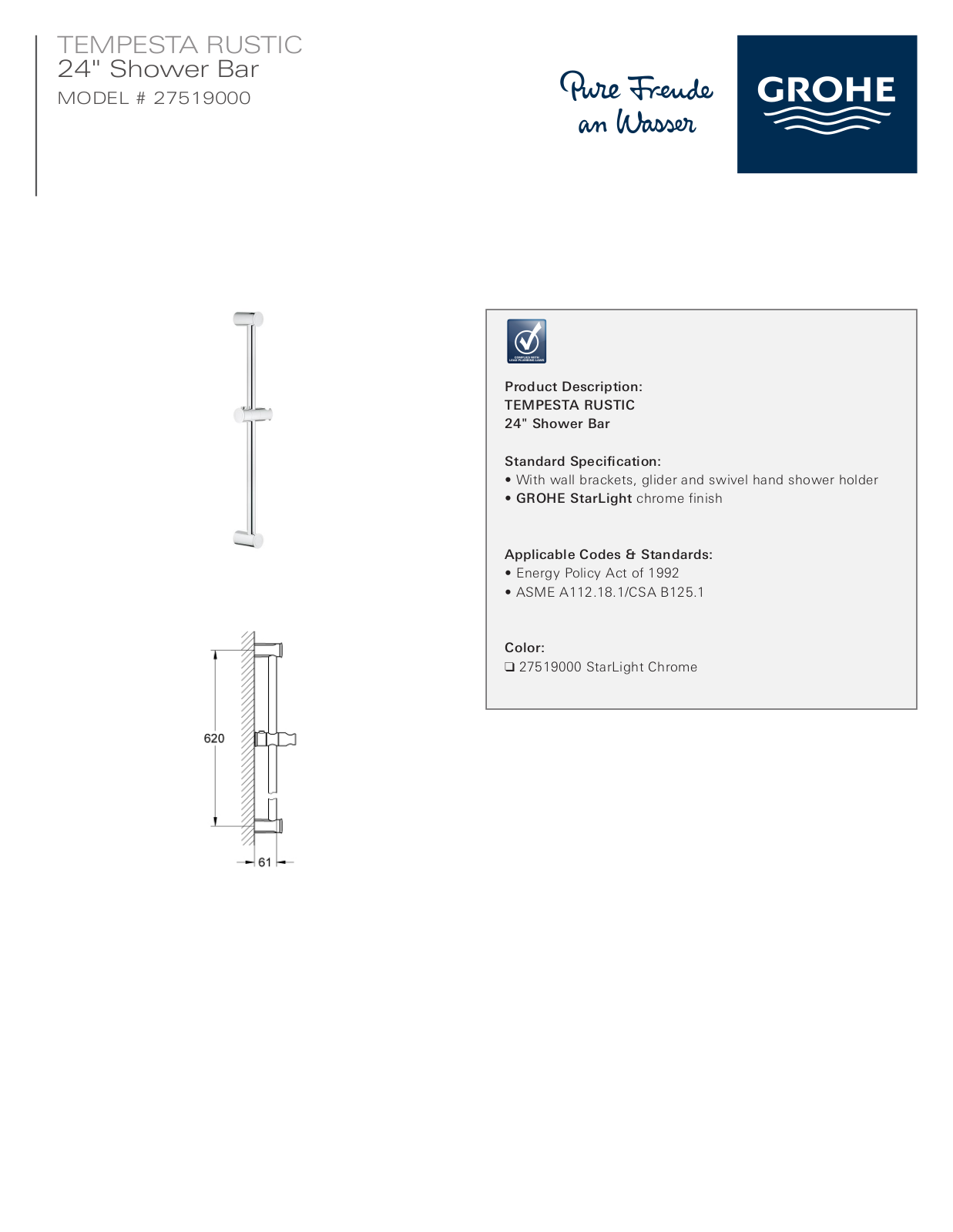 GROHE GRH4968 Specifications - ManualMachine.com