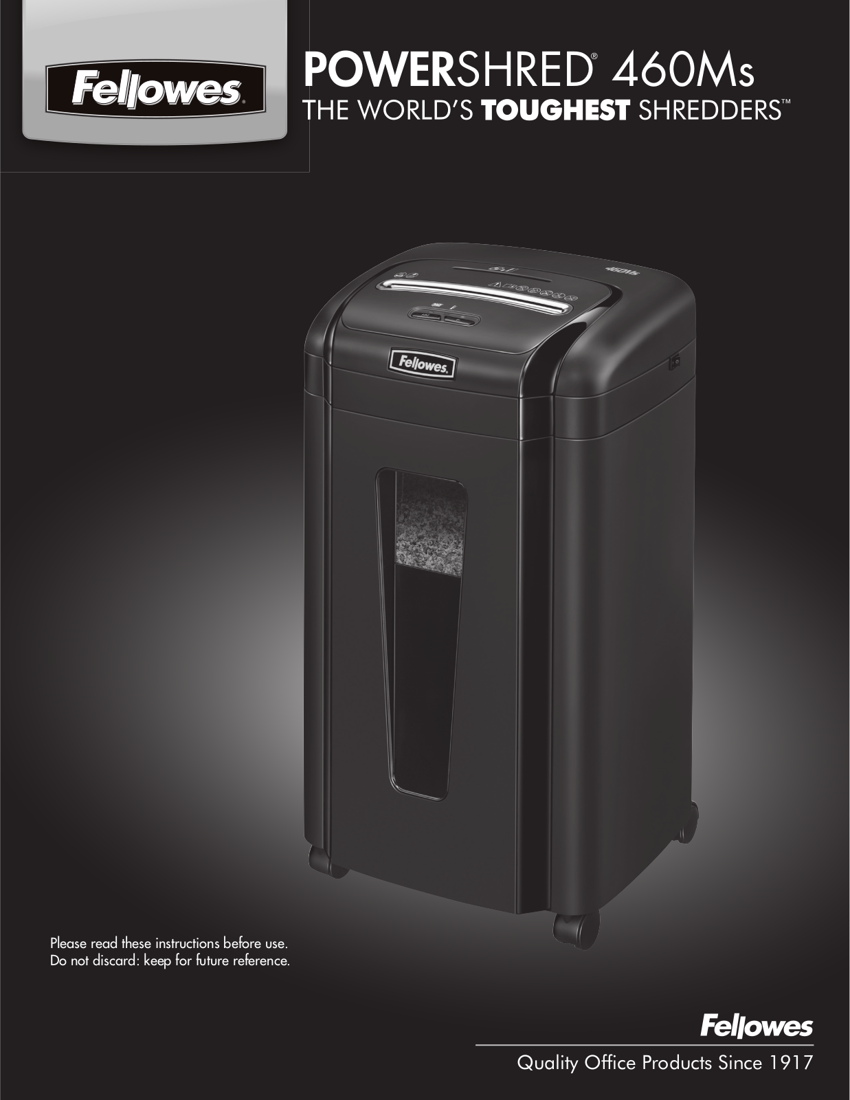 Fellowes 460Ms User Manual