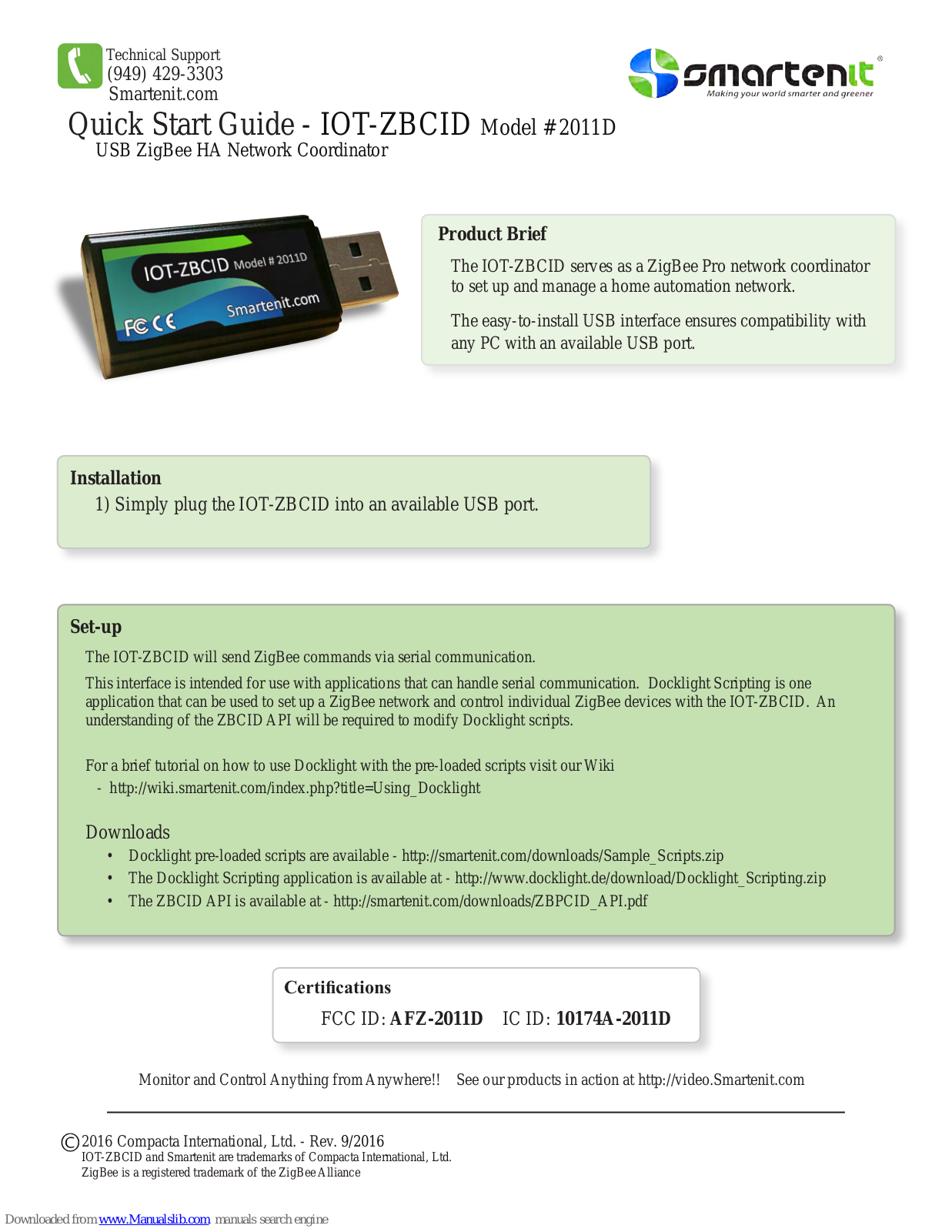 Smartenit 2011D Quick Start Manual - ManualMachine.com