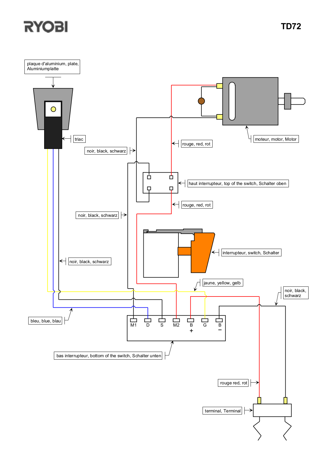 Ryobi TD72 User Manual