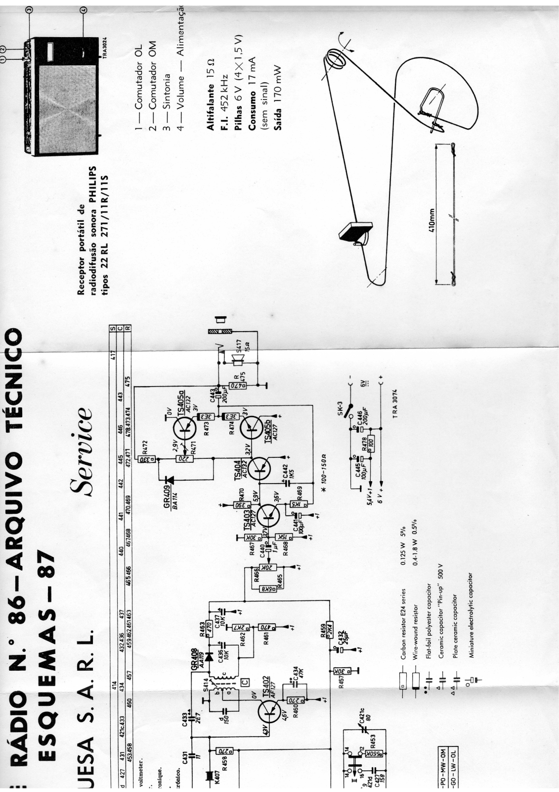 Philips 22RL 271-11R-11S Schematic