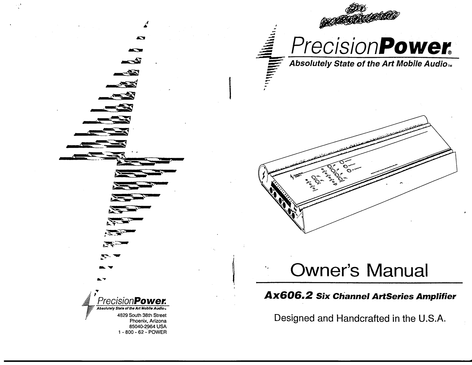 Precision Power Ax606.2 Owners Manual