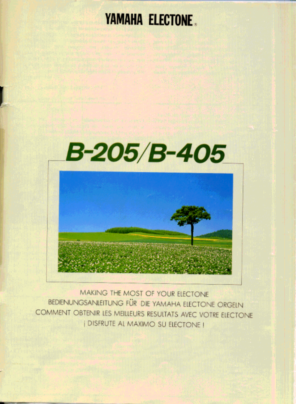 Yamaha B405, B205 User Manual