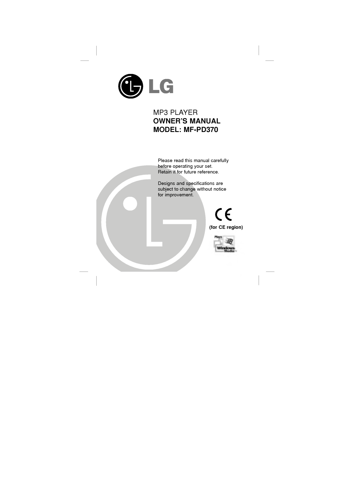 LG MF-PD370 User Manual