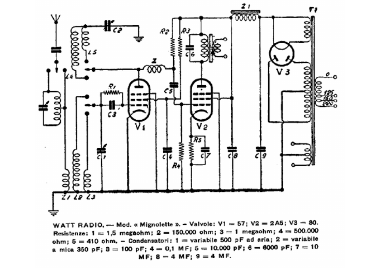 Watt Radio mignolette schematic - ManualMachine.com
