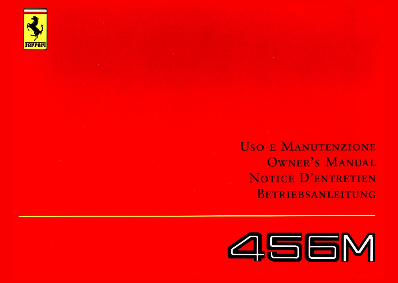 Ferrari 456 2001 User Manual