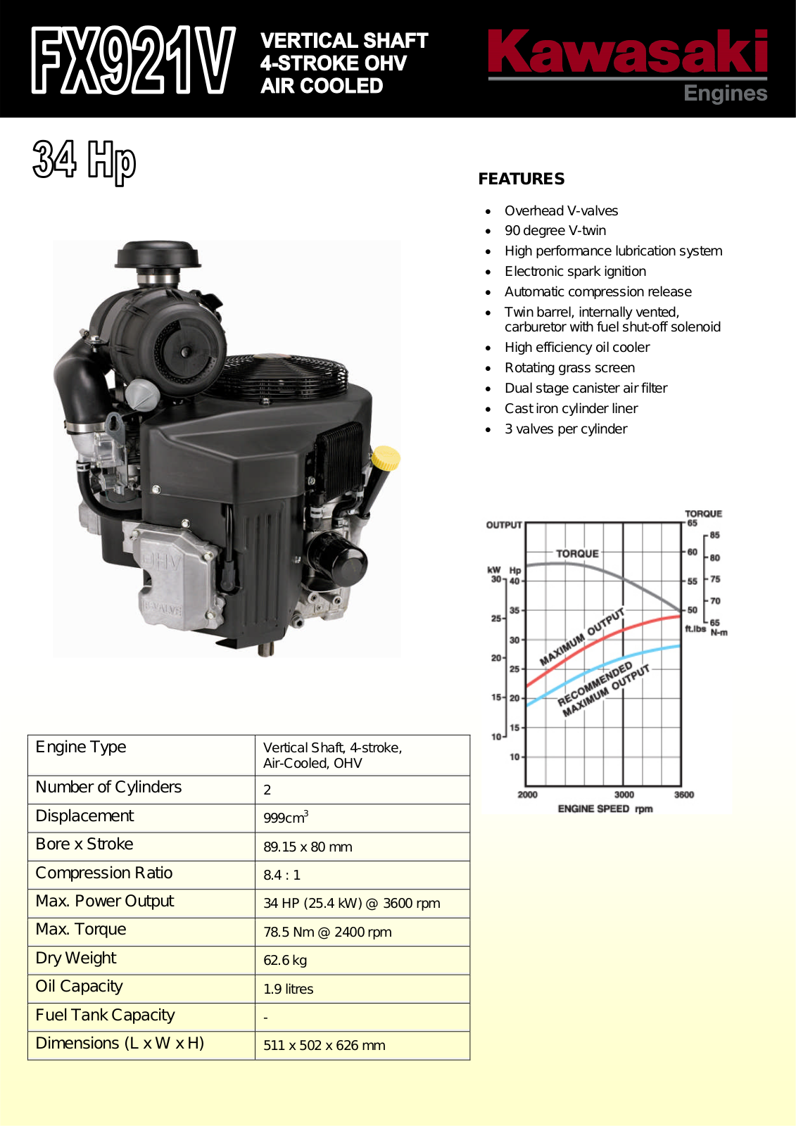 Kawasaki FX921V User Manual