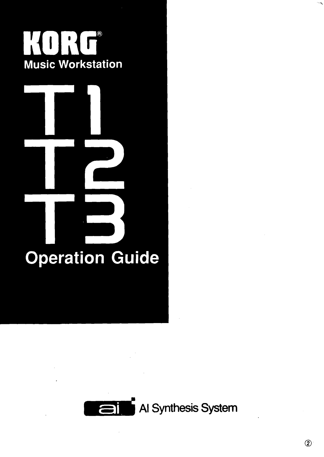 Korg T2, T3 User Manual