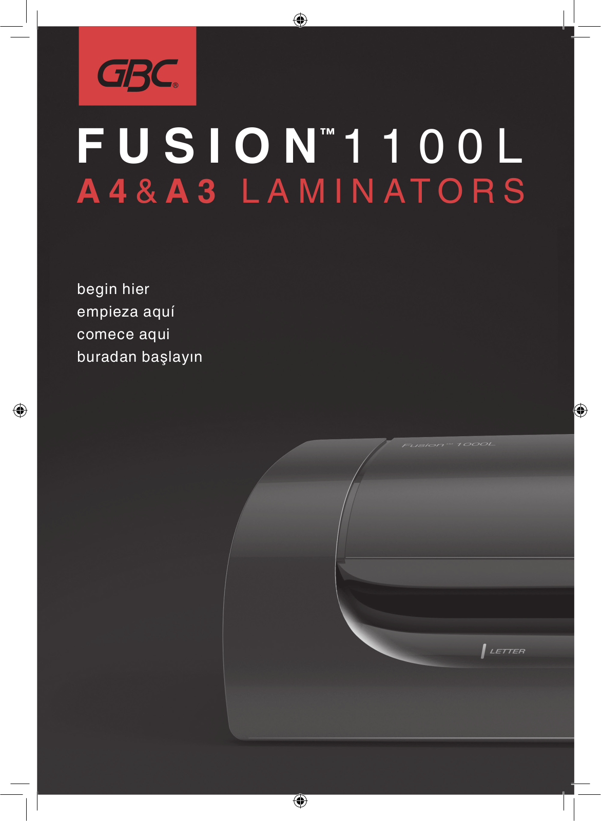 GBC FUSION 1100L A4, FUSION 1100L A 3 User guide