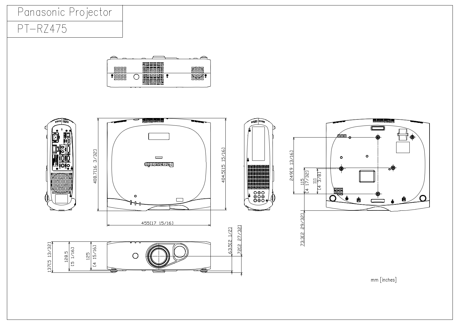 Panasonic PT-RZ475 User Manual