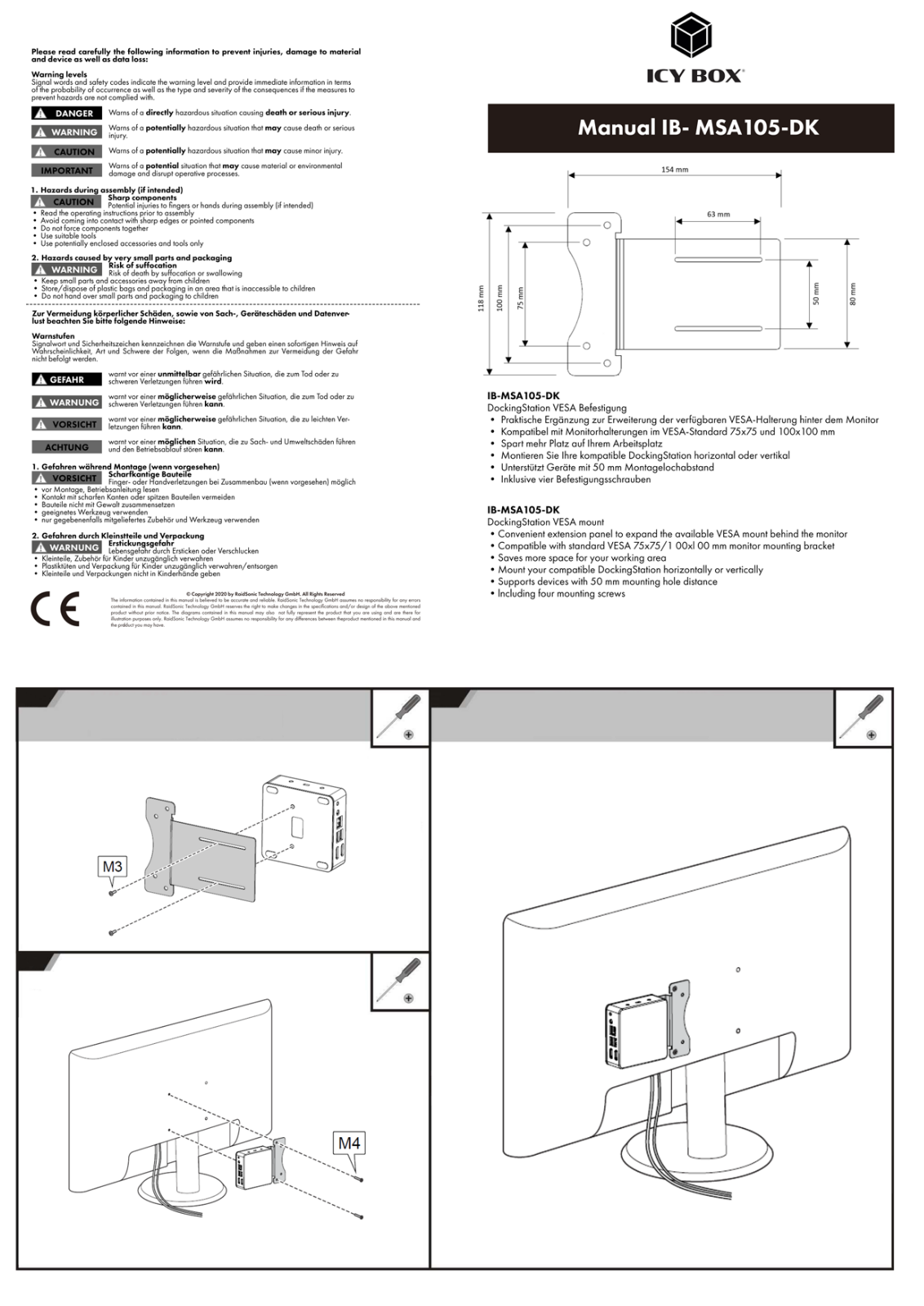 RaidSonic IB-MSA105-DK User Manual