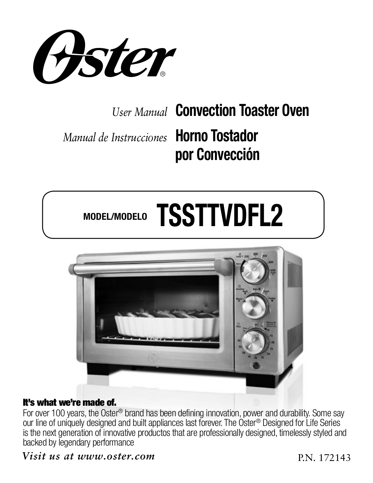 Oster TSSTTVDFL2 User Manual