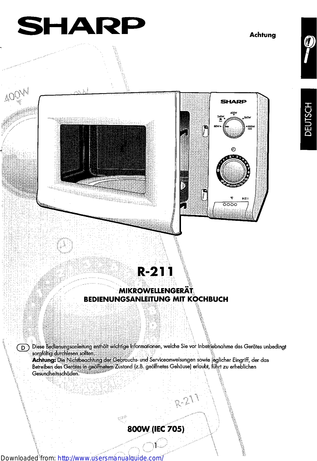 SHARP R-211 User Manual