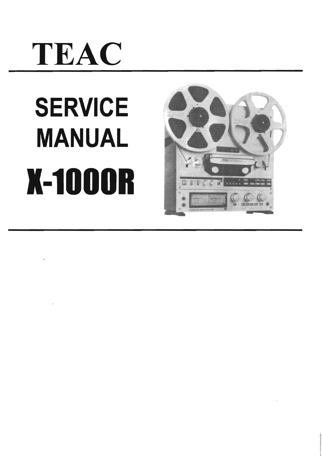 Teac X-1000R Service Manual