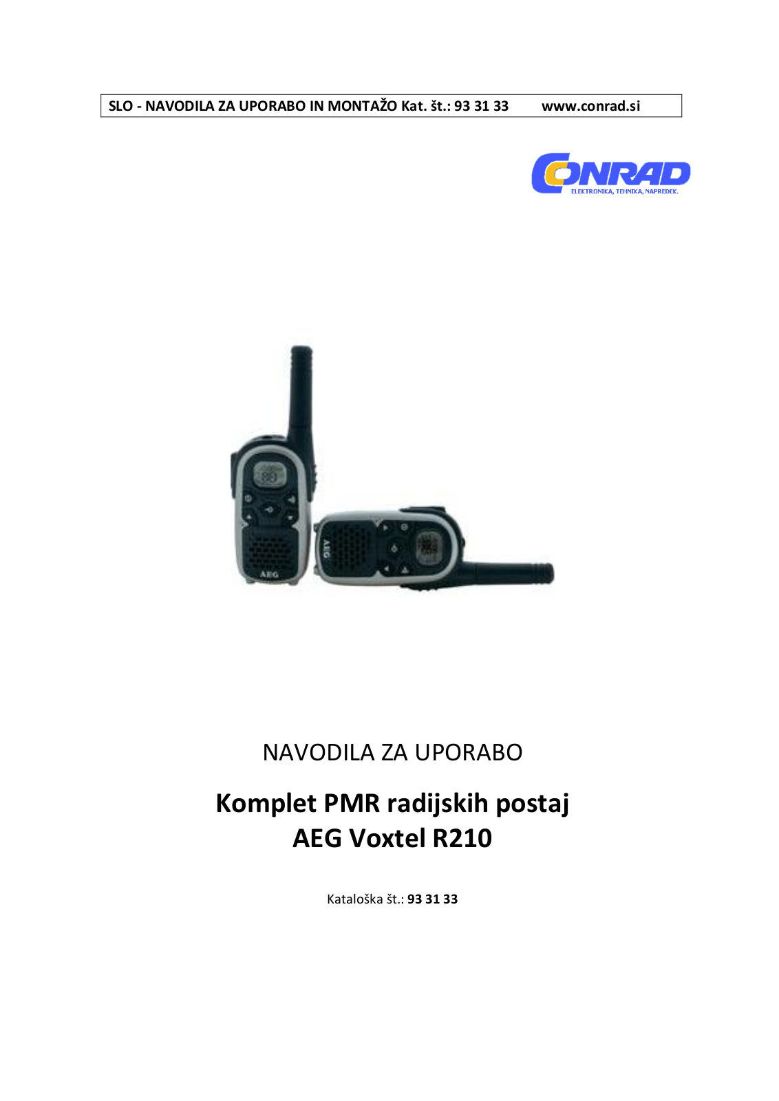 AEG Voxtel R210 User guide