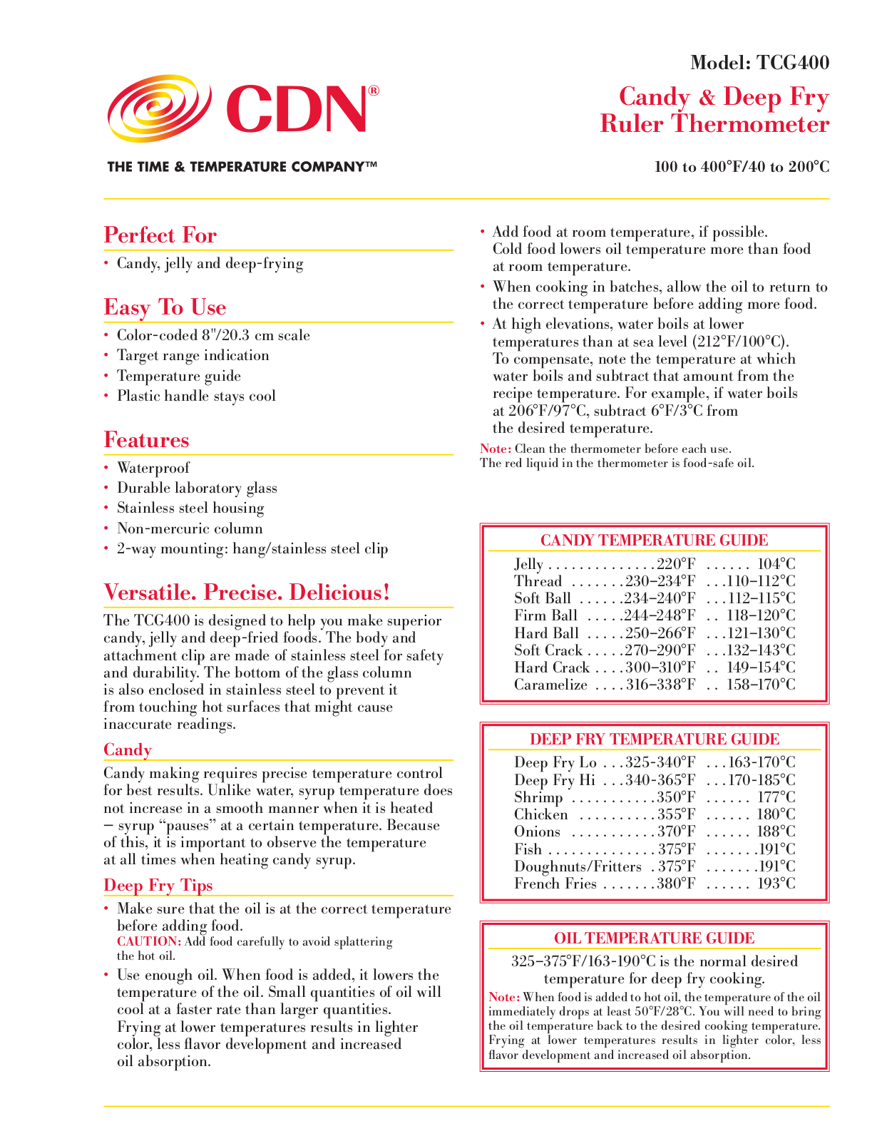 CDN TCG400 User Manual