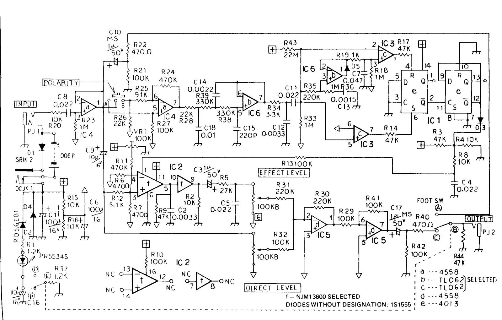 Yamaha OC-01 Schematic