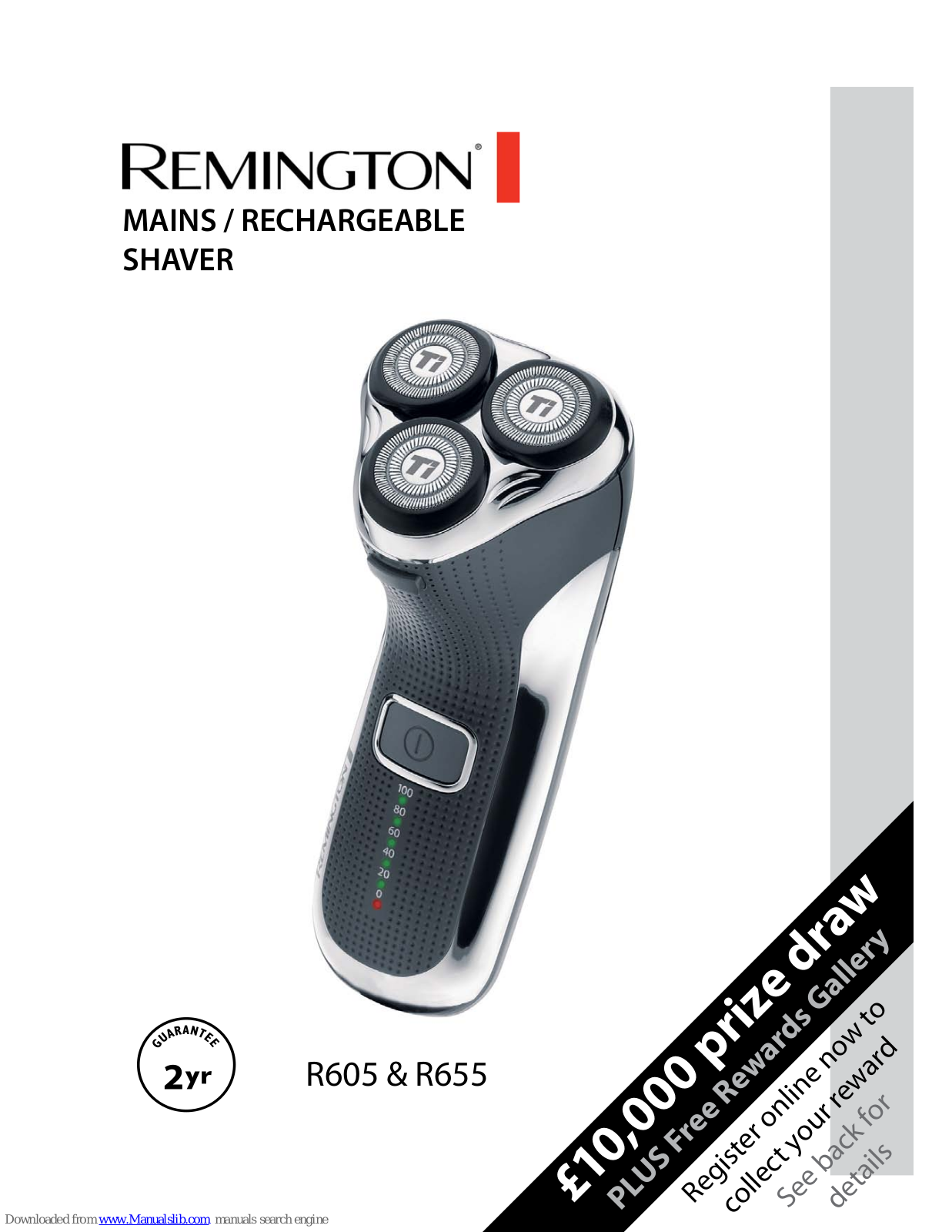 Remington R605, R655 Instructions For Use Manual