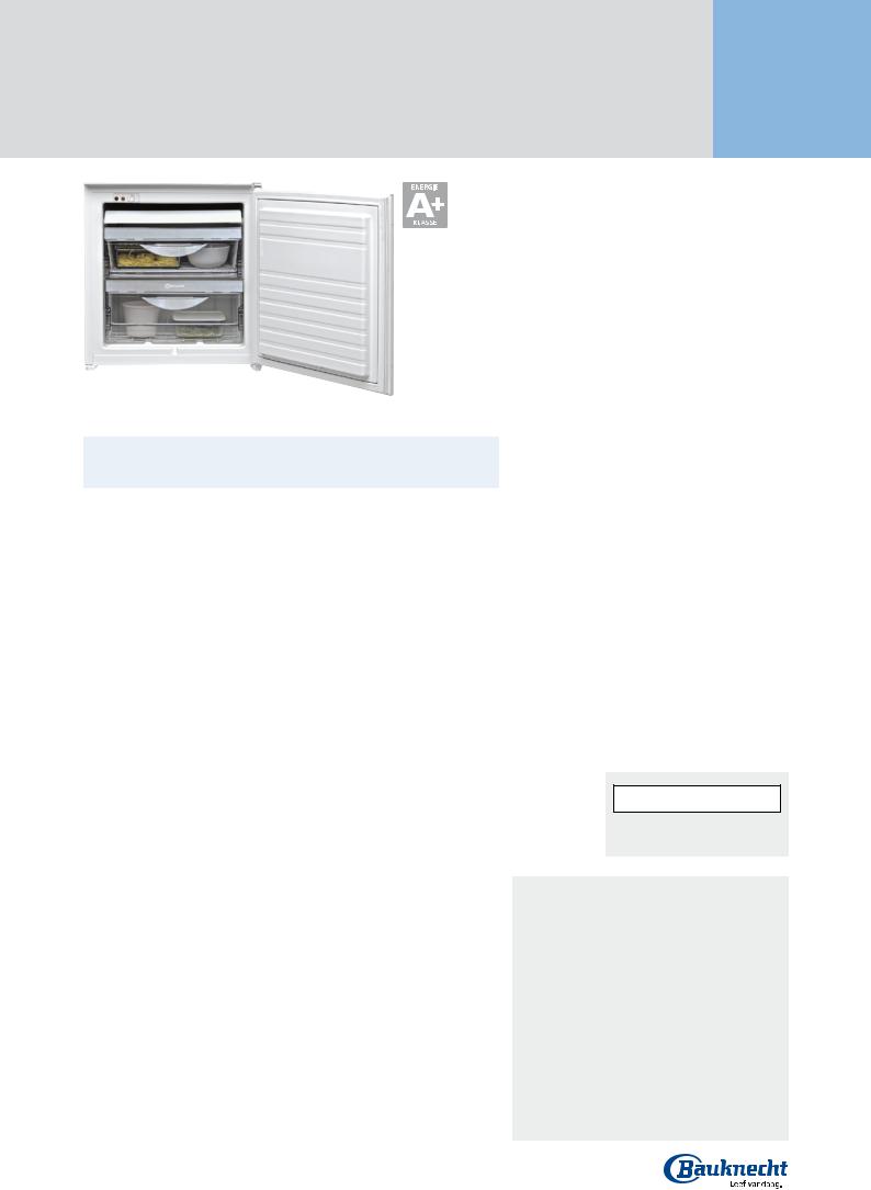 Whirlpool GKI 1600/A PRODUCT SHEET