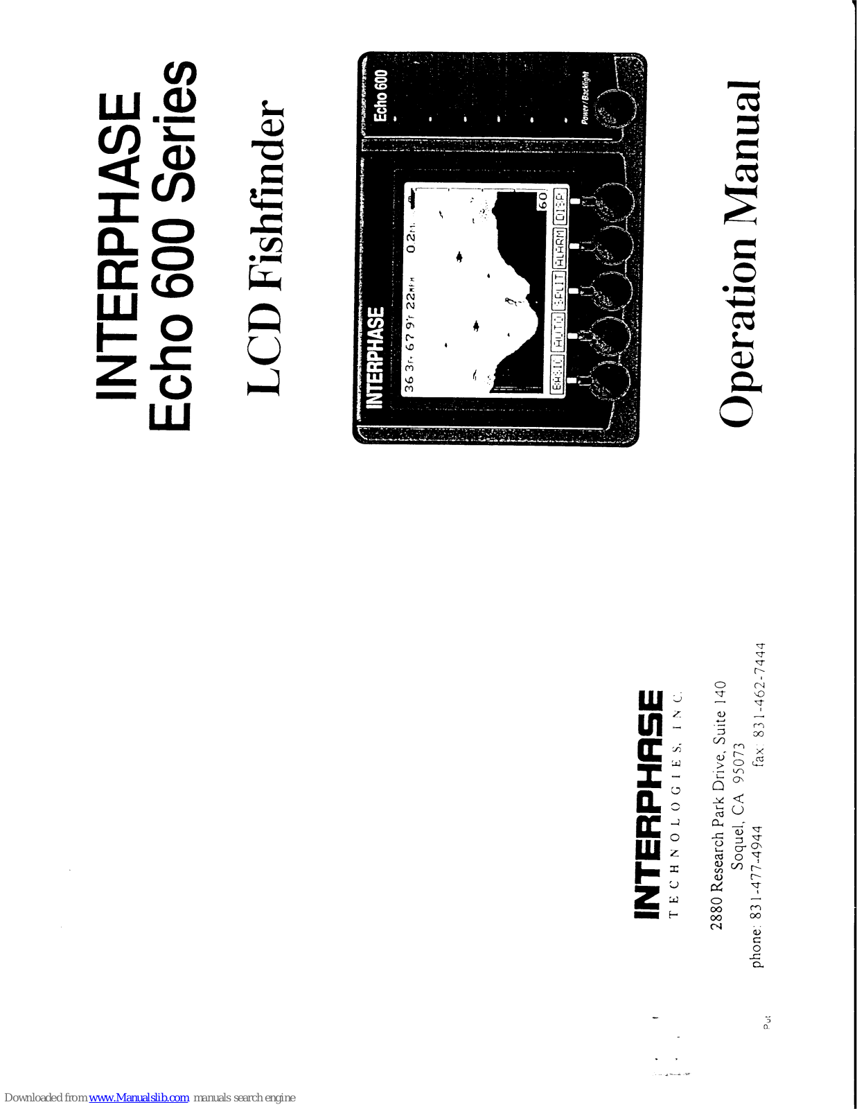 Interphase Echo 600, Echo 620, Echo 640 Operation Manual - ManualMachine.com