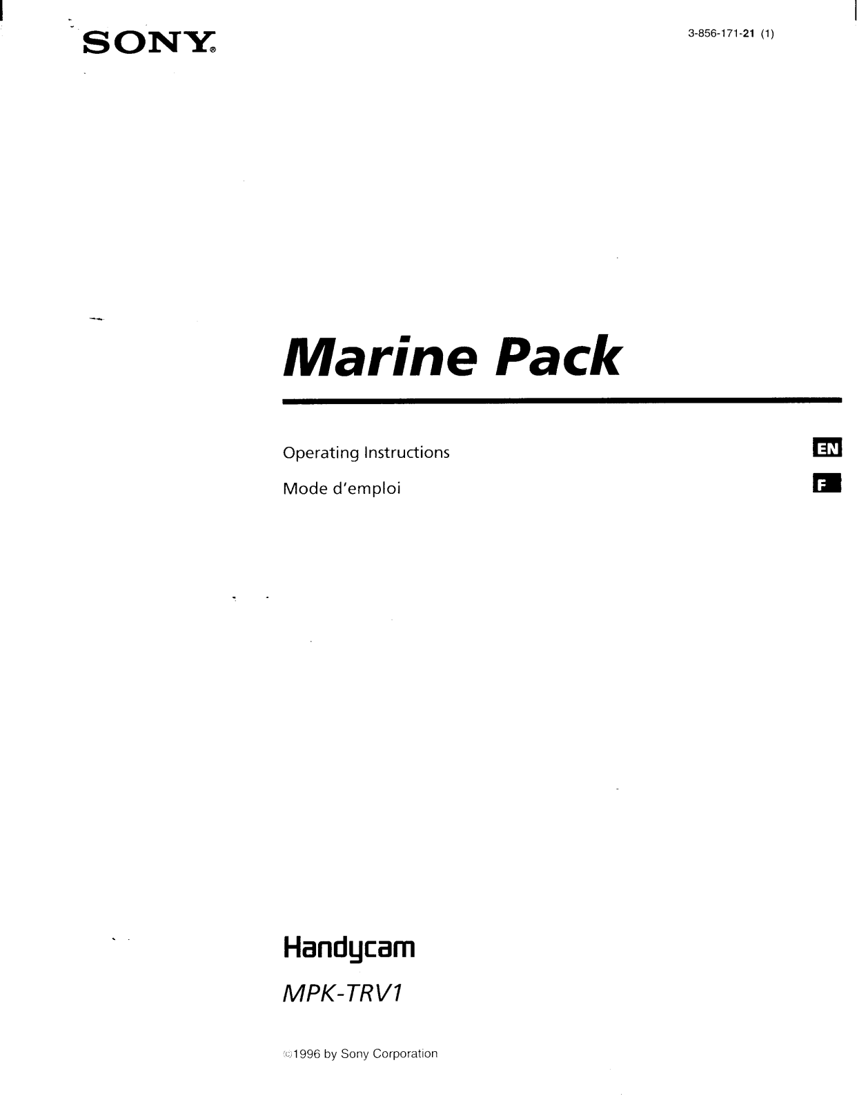 Sony MPK-TRV1 Operating manual