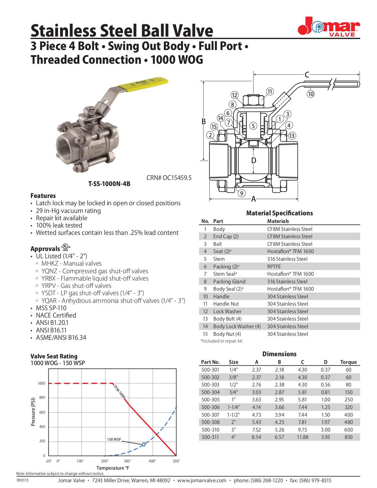 Jomar T-SS-1000N-4B User Manual