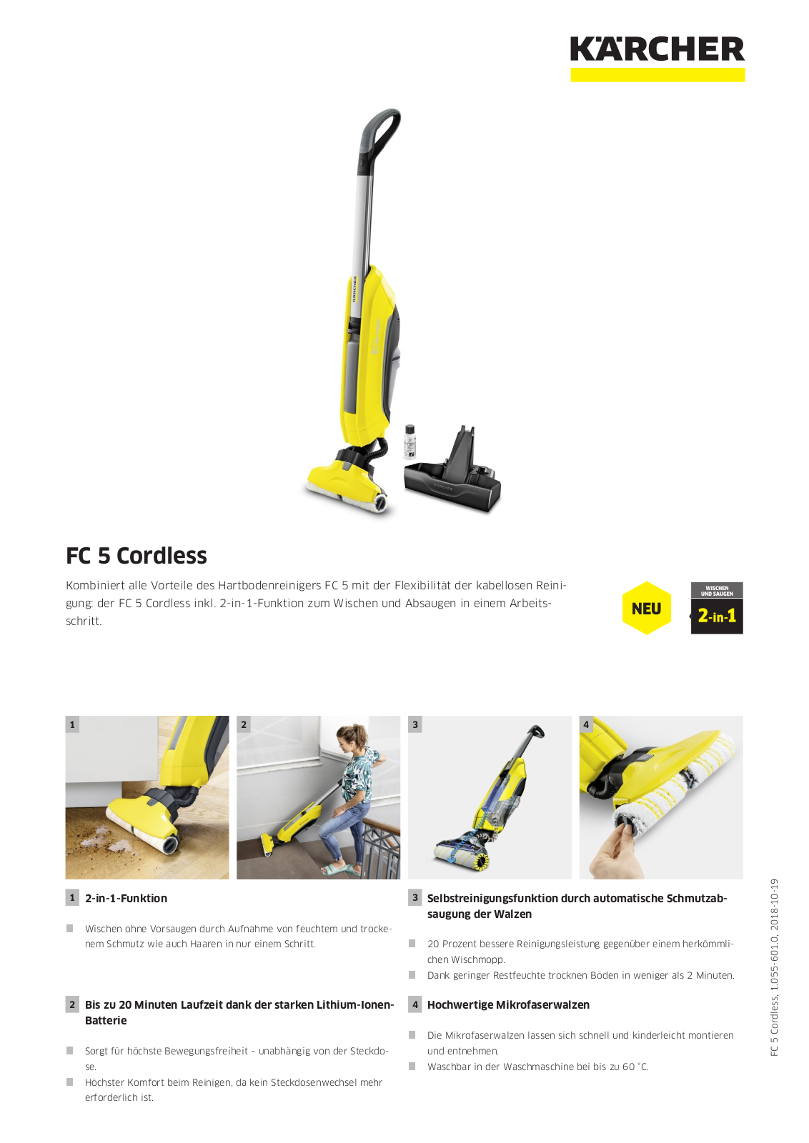 KARCHER FC 5 Cordless Technical data