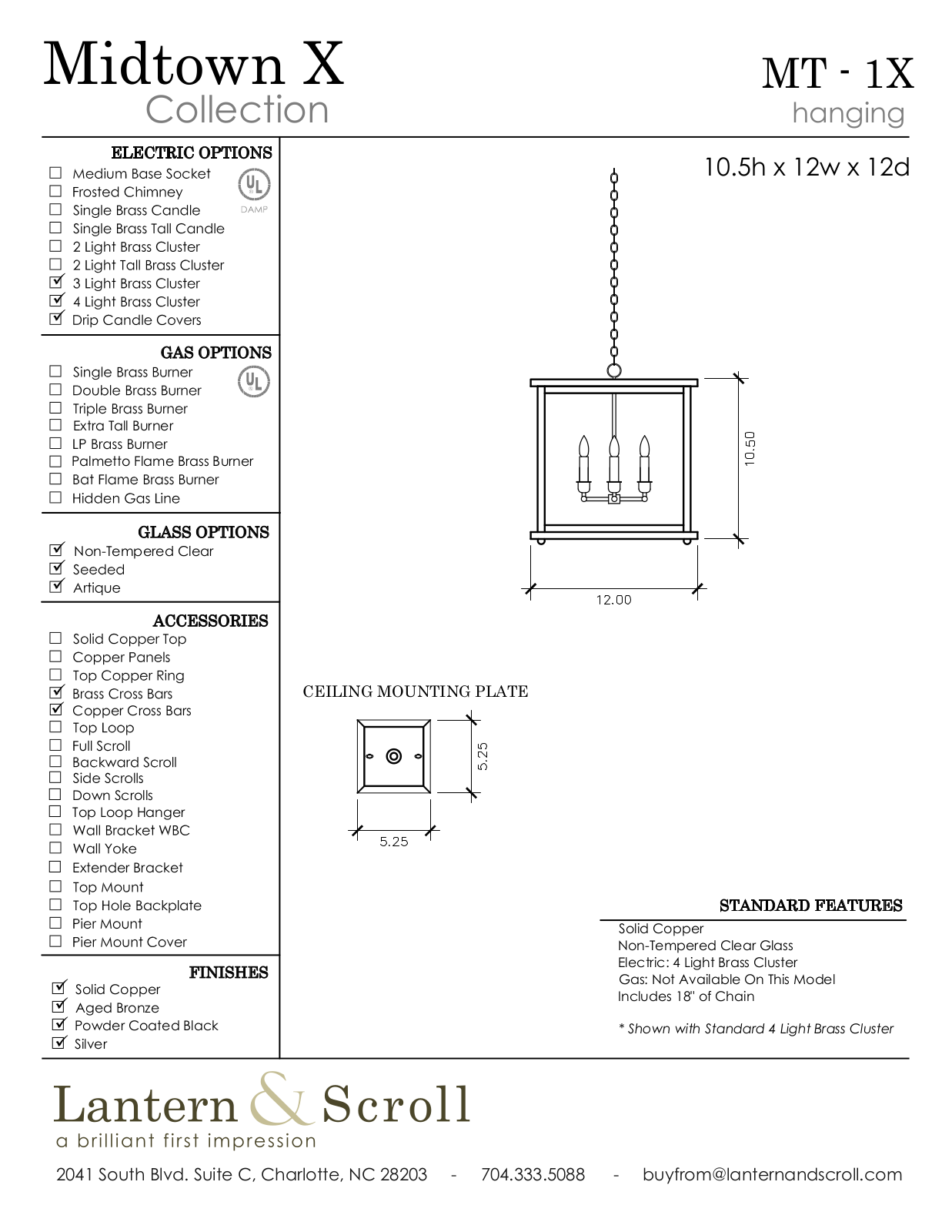 Lantern & Scroll LASC1008 Specifications - ManualMachine.com