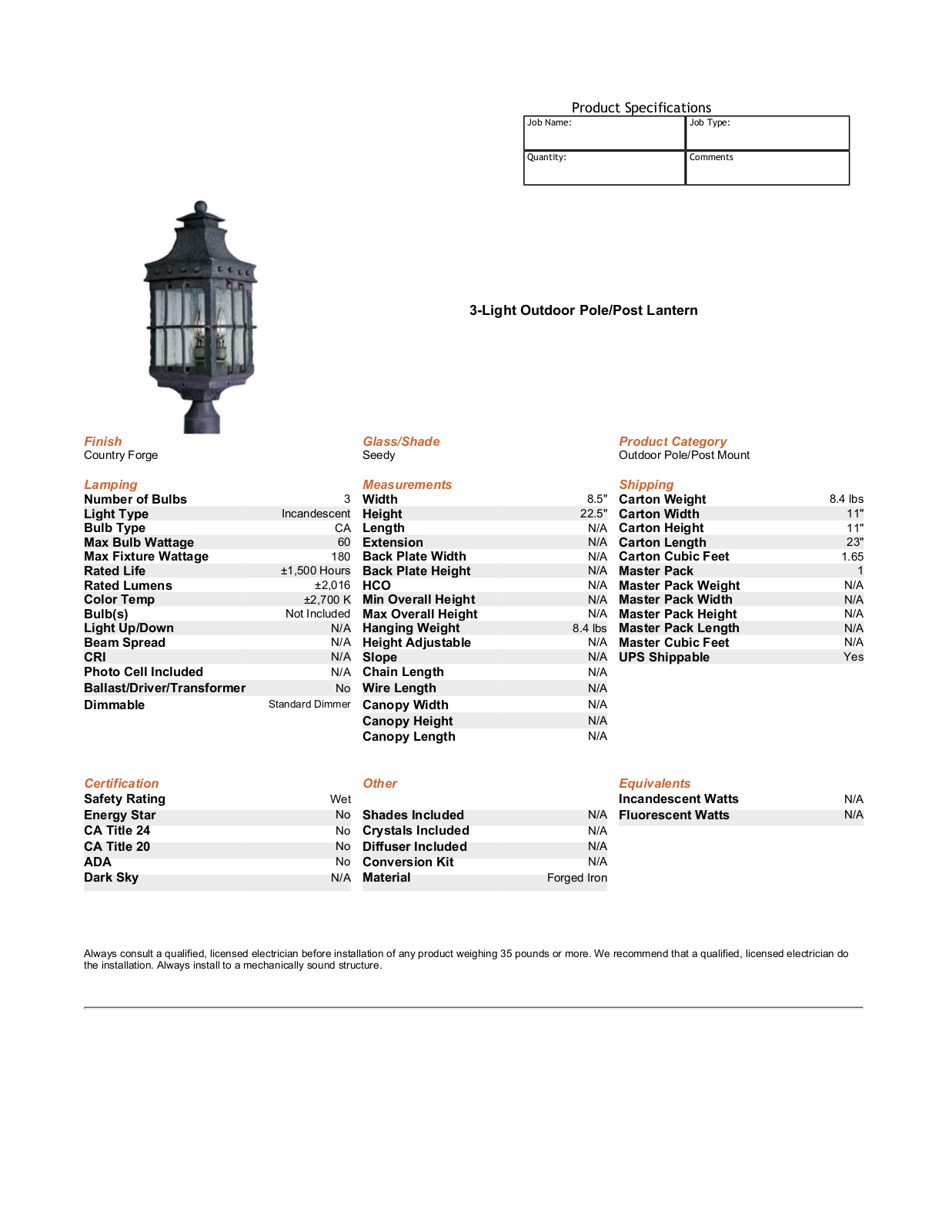 Foundstone W007873249 Specifications - ManualMachine.com