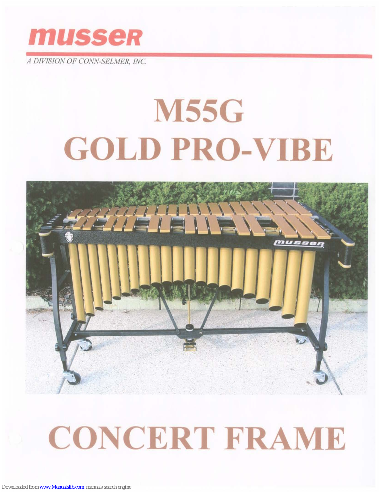 Musser M55G Gold Pro-Vibe User Manual