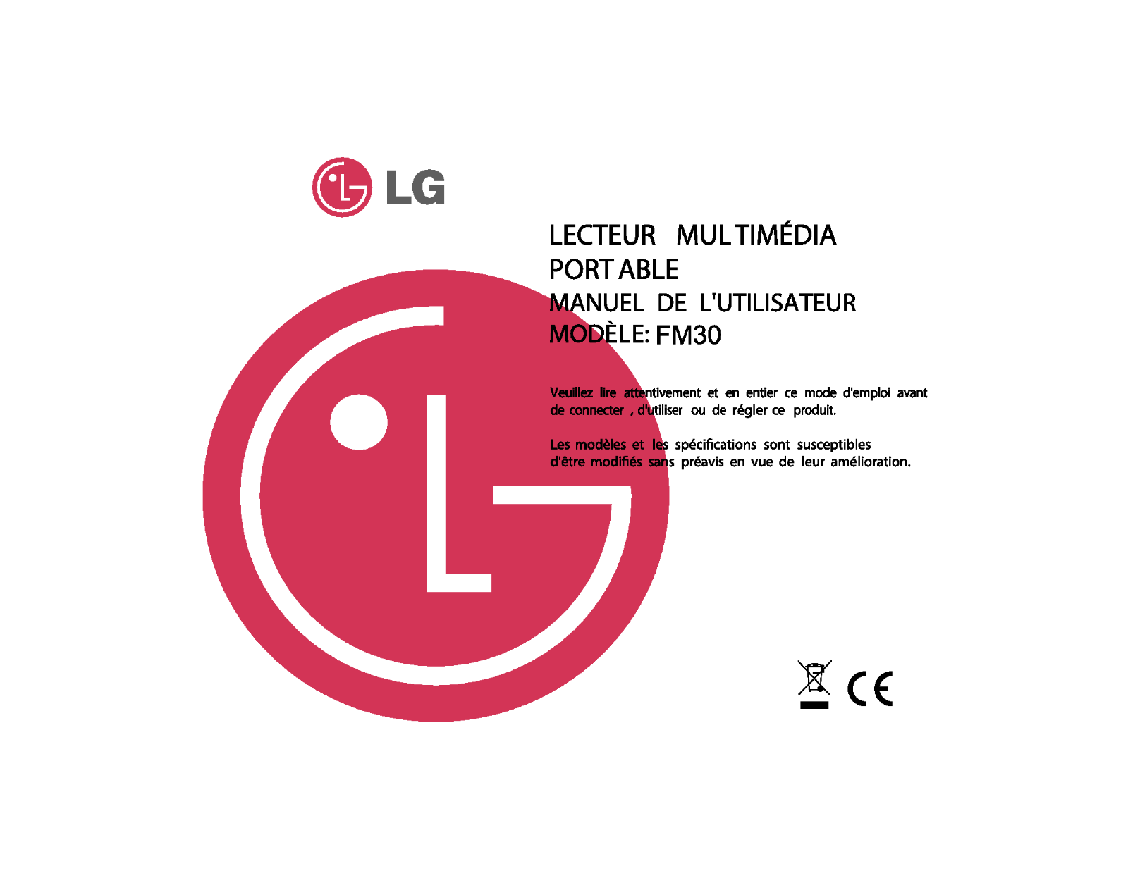 LG MF-FM30E2K User Manual