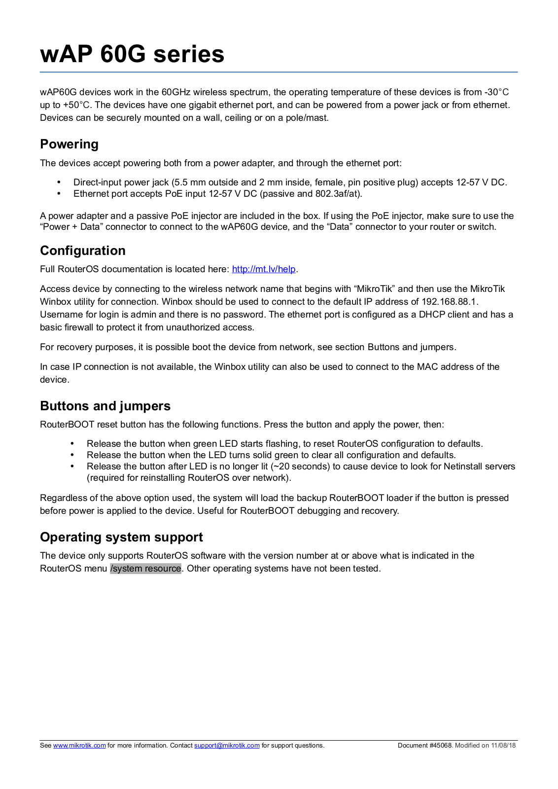 MikroTik RBwAPG-60ad User Manual