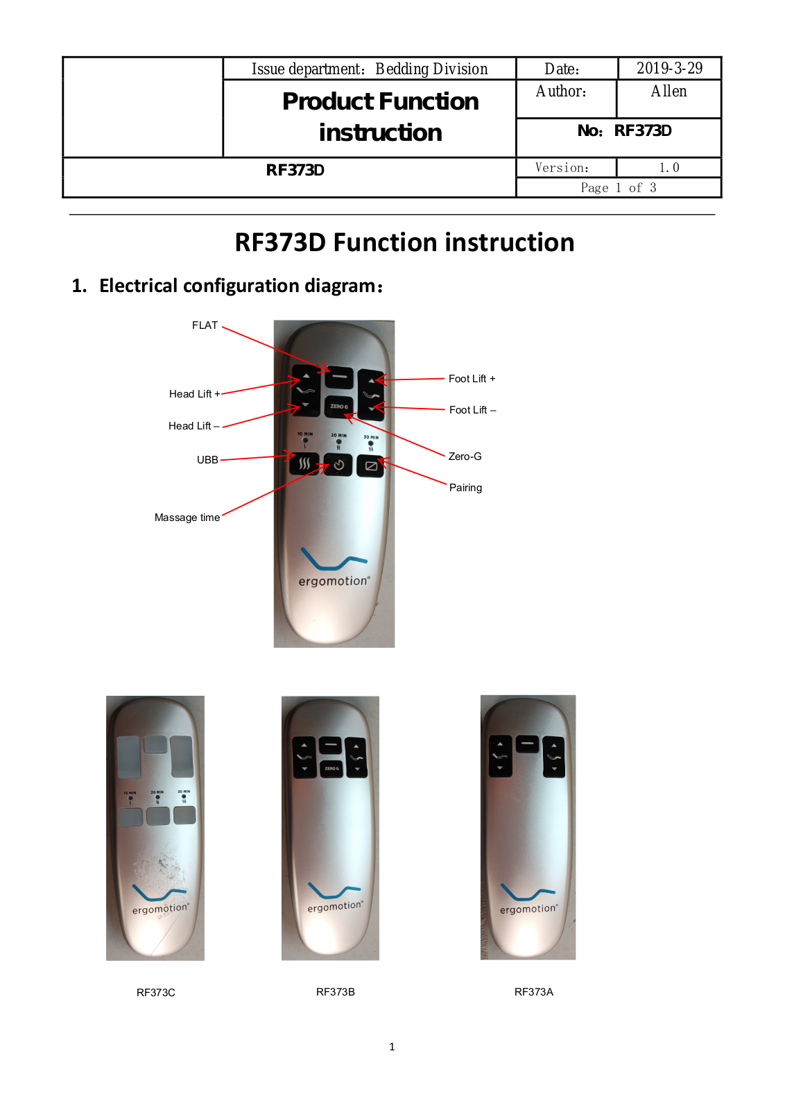 Keeson Technology RF373AD User Manual