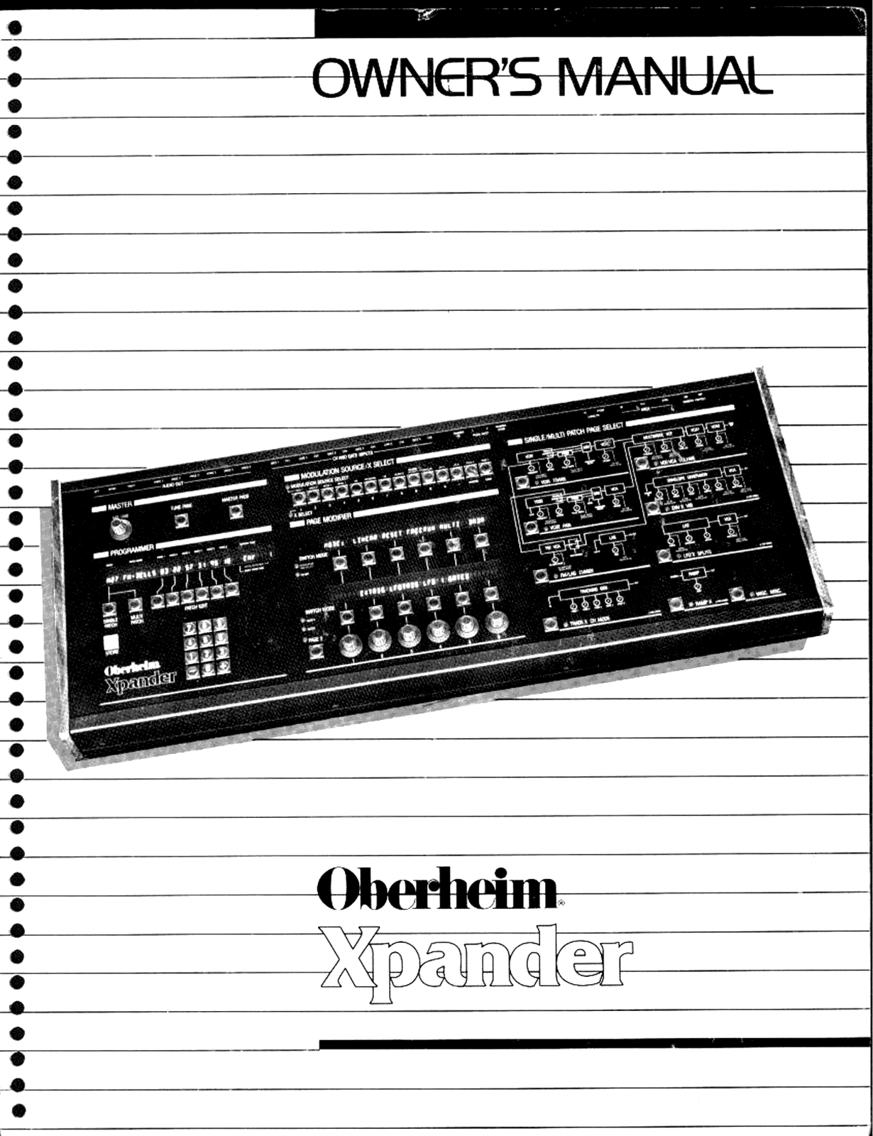 Oberheim Matrix-12 Owner's Manual