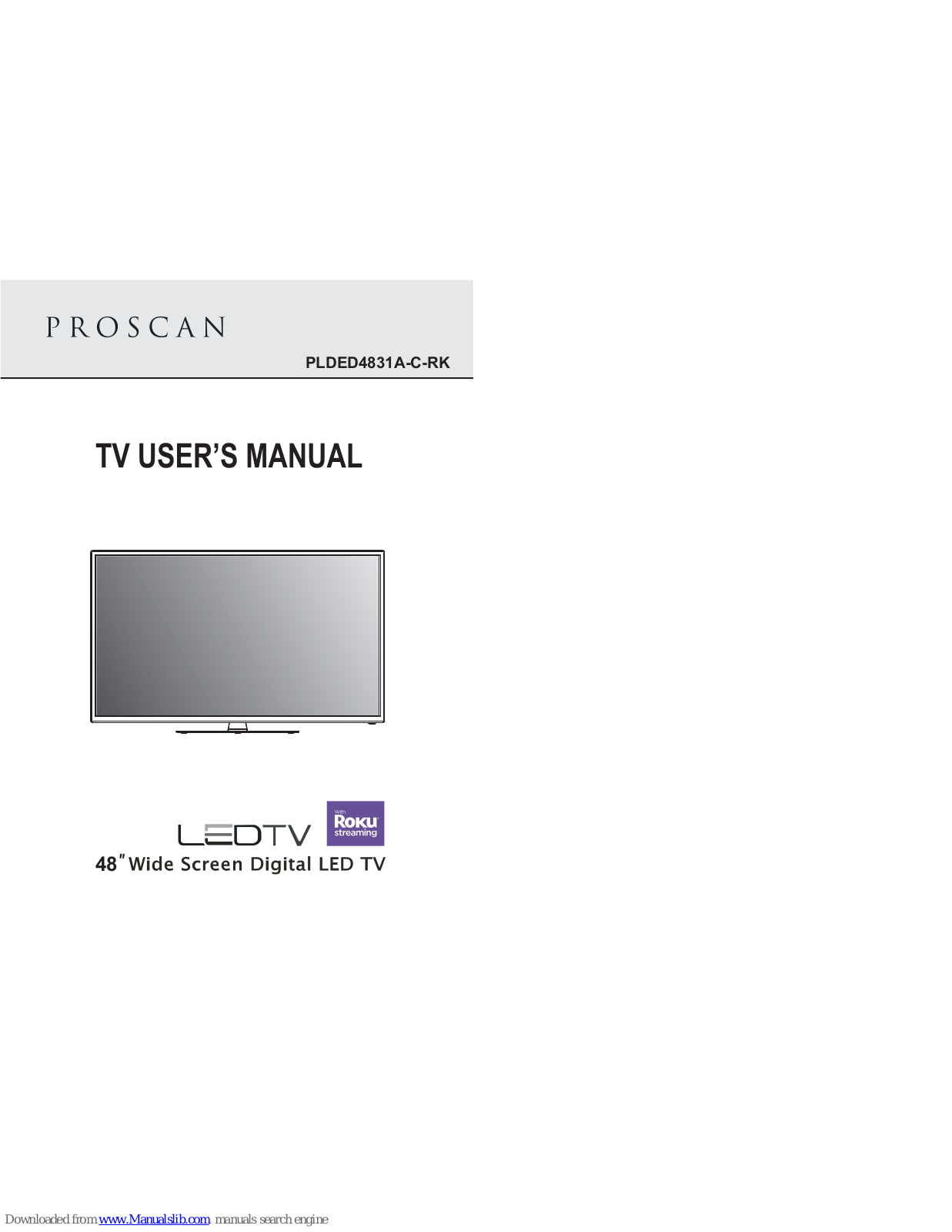 ProScan PLDED4831A-C-RK User Manual